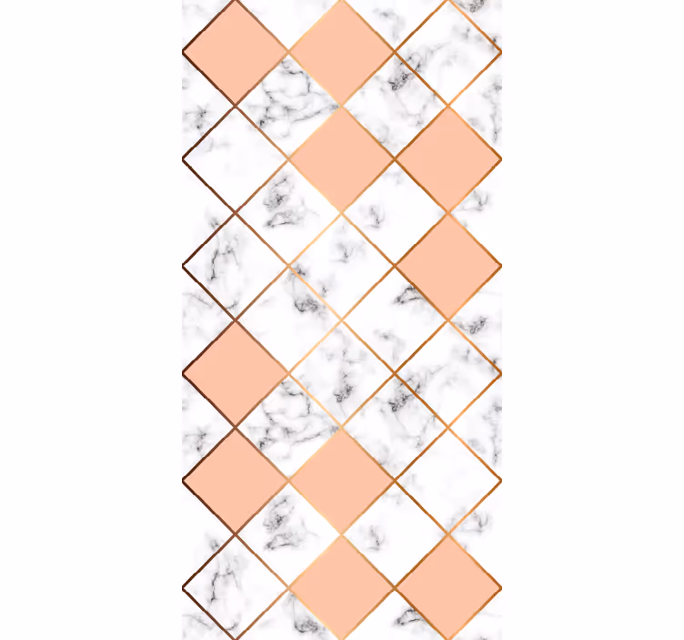Ceramic Marble Pink Tile Stone Wallpaper - TenStickers