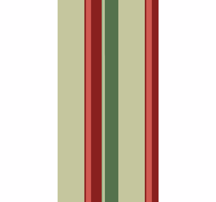 Green red and white stripes vertical wallpaper - TenStickers