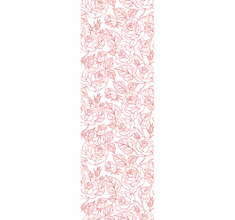 Rose Pattern flower wallpaper - TenStickers