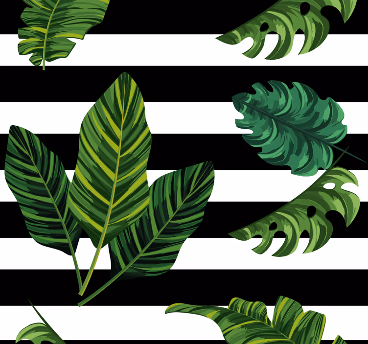 Tropical Foliage Design leaf wallpaper - TenStickers