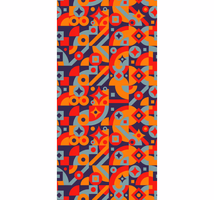 Geometric Motifs vintage wallpaper - TenStickers