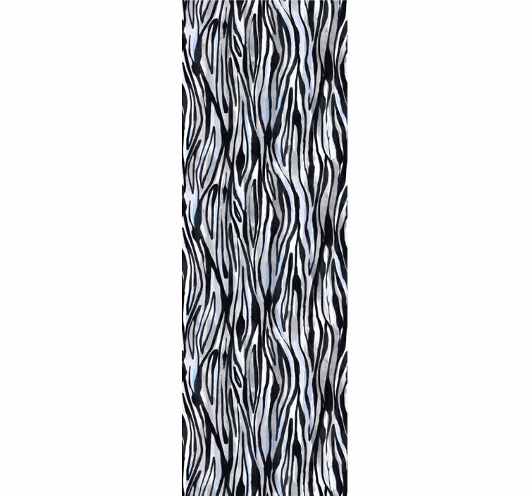 Zebra wallpaper with zebra stripe motif - TenStickers