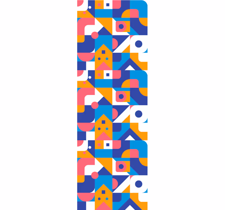 Geometric wallpaper in geometric abstraction - TenStickers