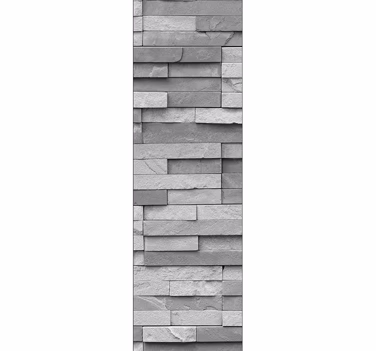 white wall stone gray tones Stone Wallpaper - TenStickers