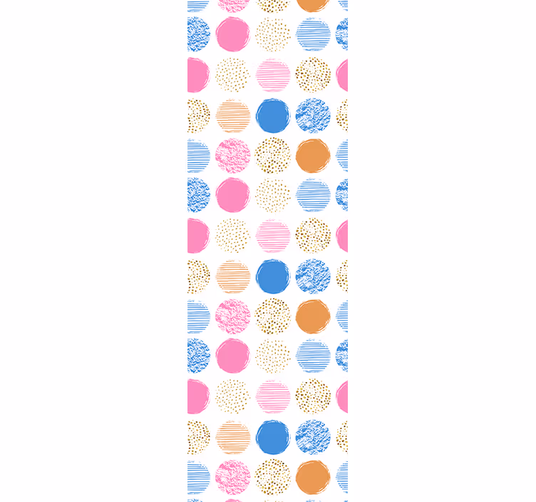 Patterned Circle Array polka dot wallpaper - TenStickers
