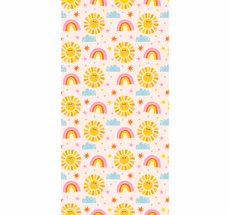 Sunshine Rainbows nursery wallpaper - TenStickers