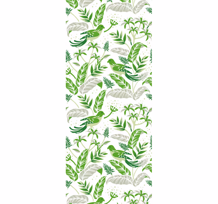 Botanical Motif leaf wallpaper - TenStickers