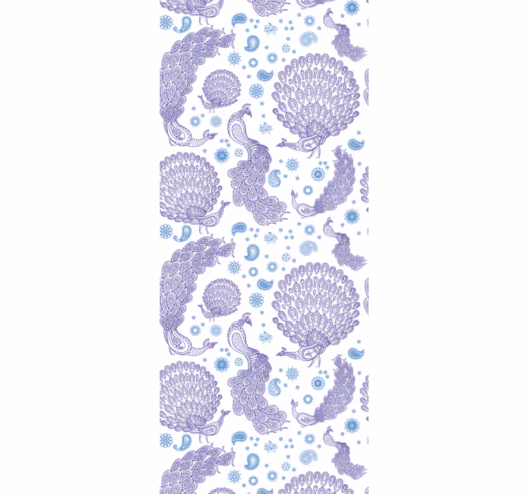 Teenagers wallpaper peacock feather design - TenStickers