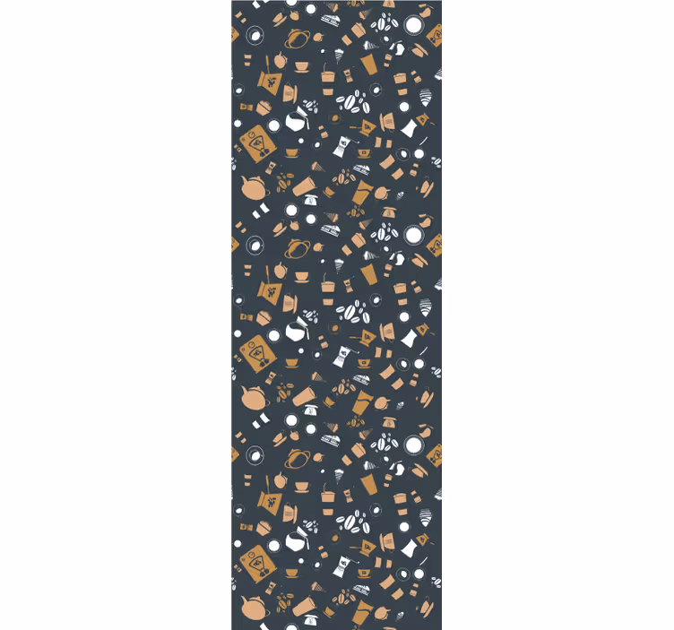 Dining room wallpaper with coffee designs - TenStickers