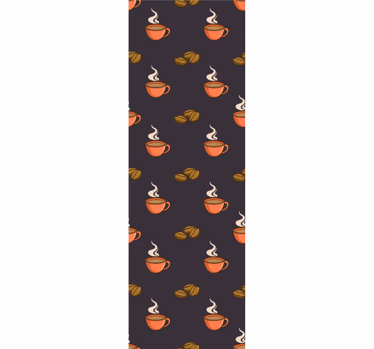 Coffeetime Pattern personalized wallpaper - TenStickers