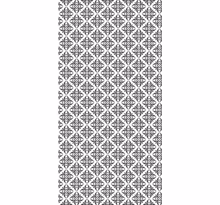 Elegant black floral office wallpaper - TenStickers