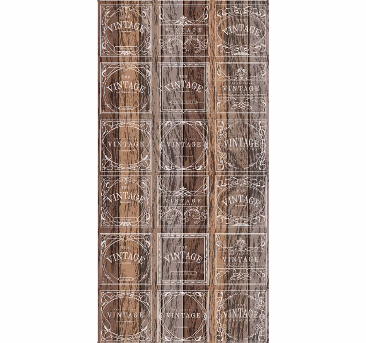 Wood with vintage effect kitchen wallpaper - TenStickers