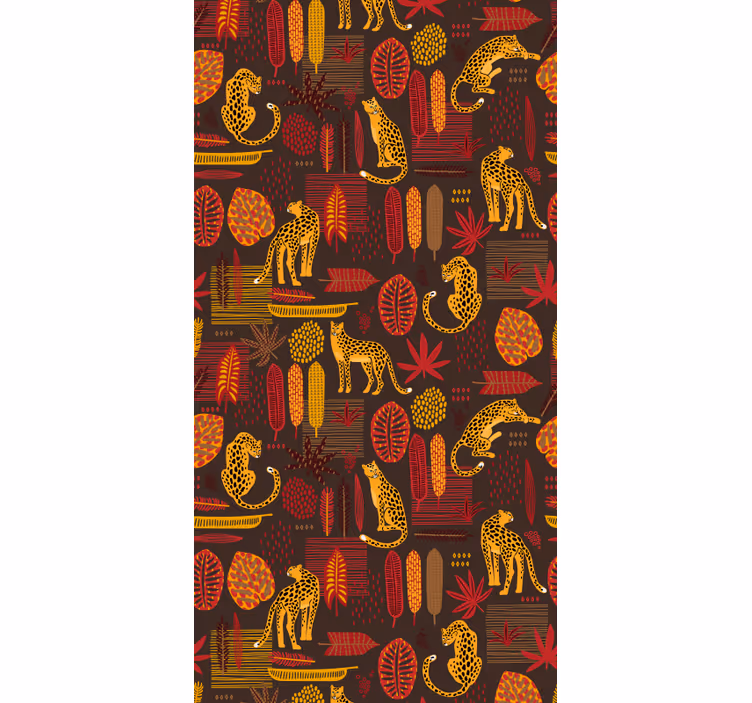 Arabic fabric and animal prints Wallpaper - TenStickers