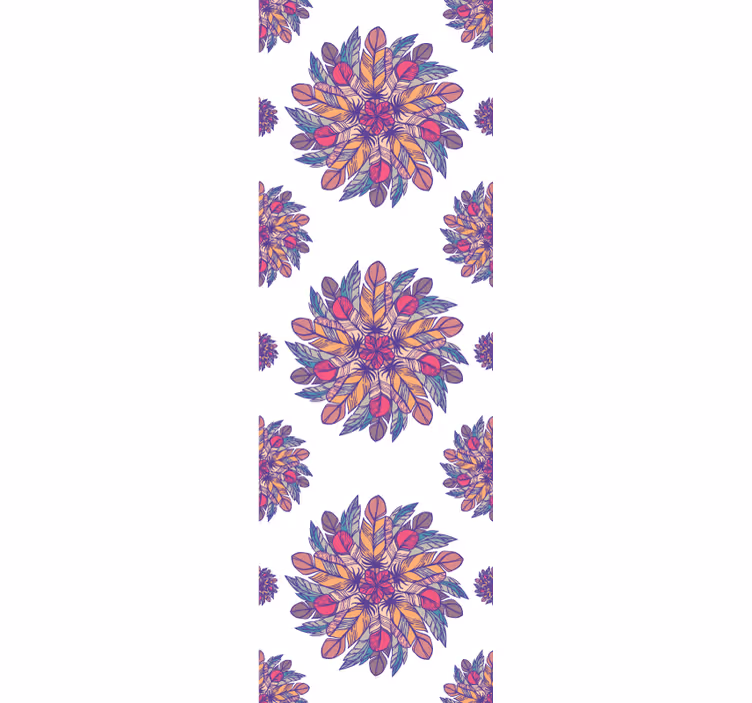 Floral Burst Motif flower wallpaper - TenStickers