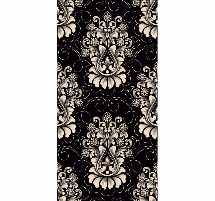 Baroque wallpaper with baroque scrollwork design - TenStickers