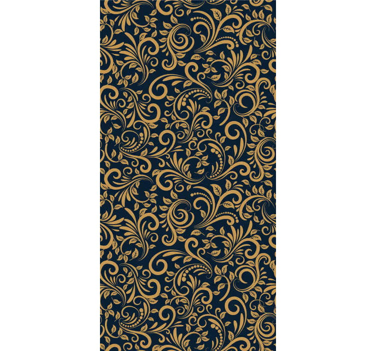 Ornate Foliage Pattern floral ornament wallpaper - TenStickers