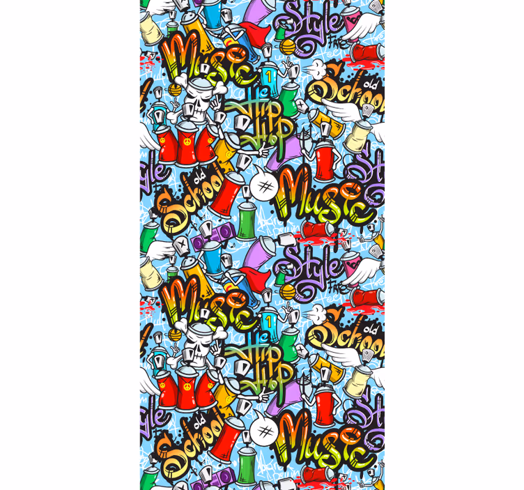 Colourful graffiti wall tags Art Wallpaper - TenStickers