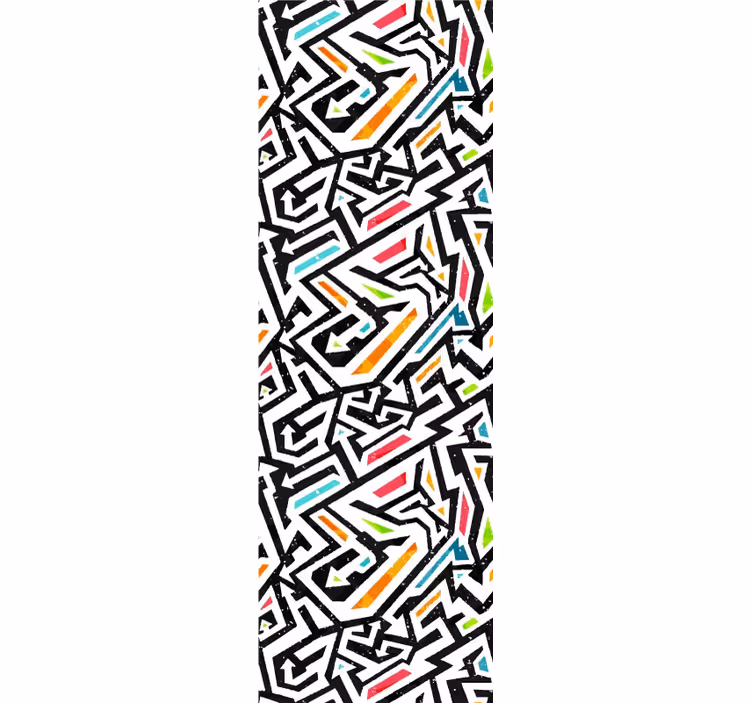 Teenagers wallpaper geometric chaos design - TenStickers