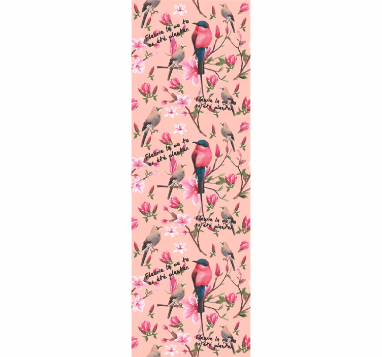 Birds wallpaper birds blossom design - TenStickers