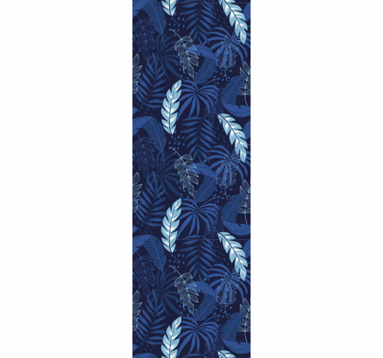 Tropical Leafy Pattern leaf wallpaper - TenStickers
