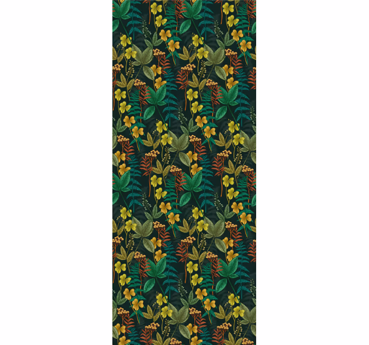 Botanical Striped Pattern nature wallpaper - TenStickers
