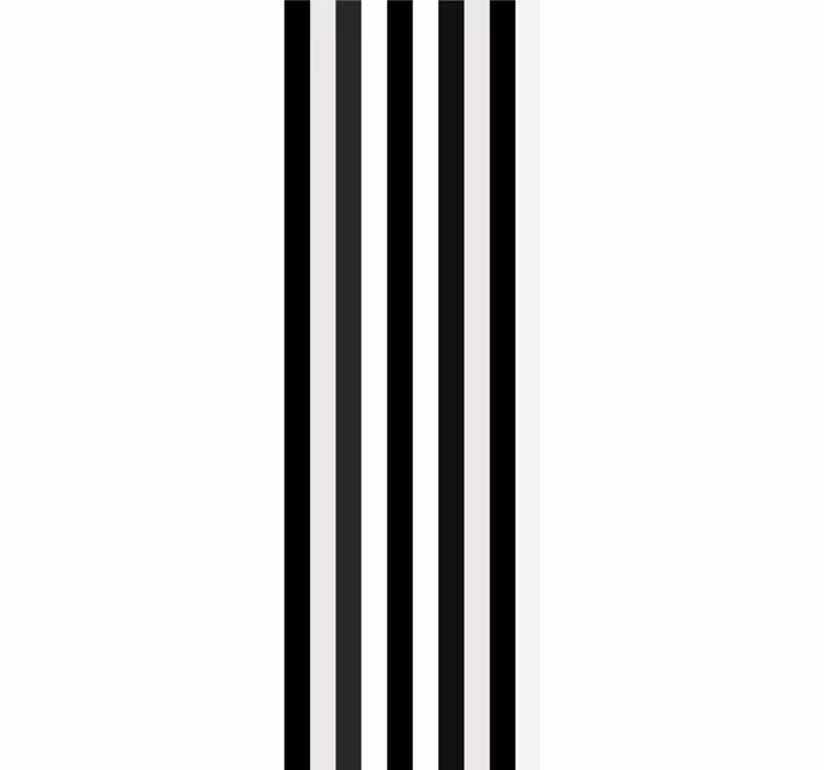 Striped Monochrome horizontal wallpaper - TenStickers