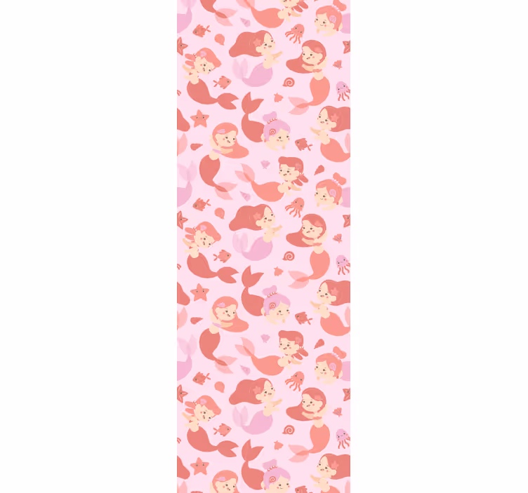 Playful Mermaid Motif animal wallpaper - TenStickers