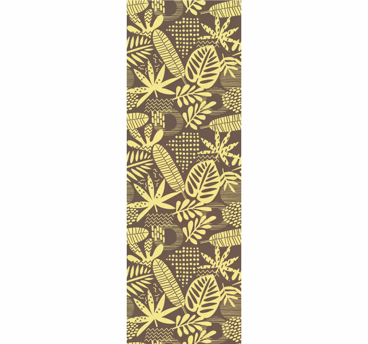 Botanical Motif Pattern leaf wallpaper - TenStickers