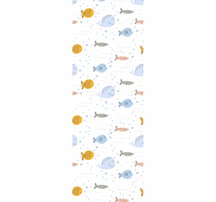 Aquatic Motif fish wallpaper - TenStickers