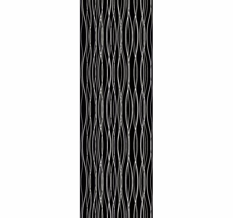 Curvilinear Lines vertical stripe wallpaper - TenStickers