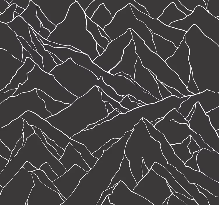 Geometric Mountains living room wallpaper - TenStickers