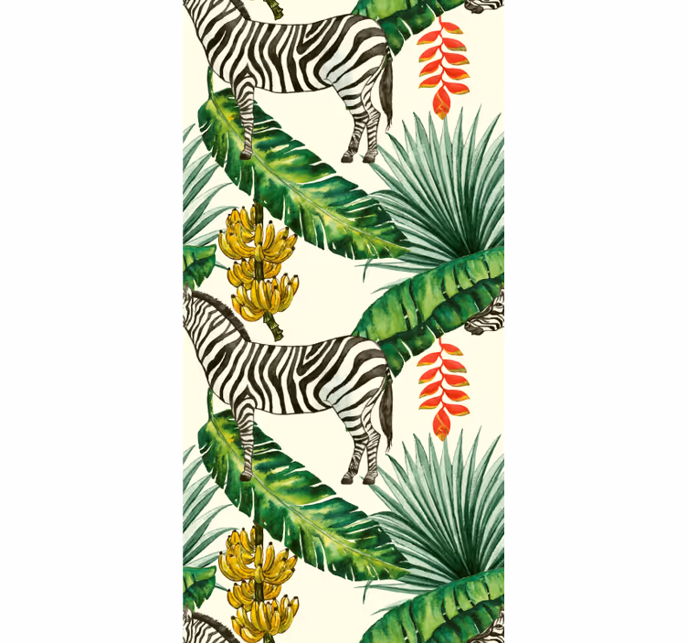 Tropical Zebra Print more animal wallpaper - TenStickers