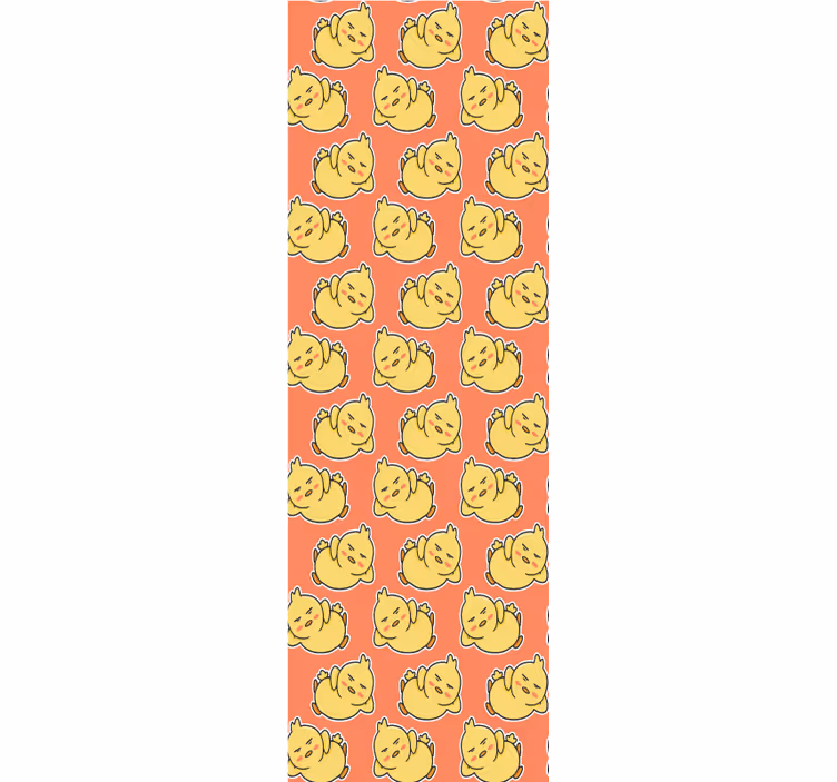 Cartoon Cat Pattern cat wallpaper - TenStickers