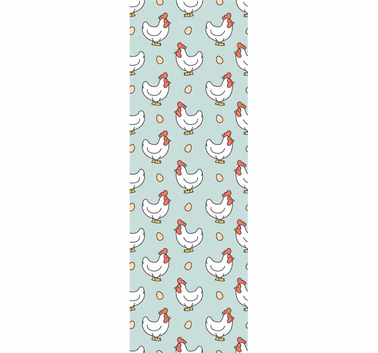 Hen Pattern animal wallpaper - TenStickers