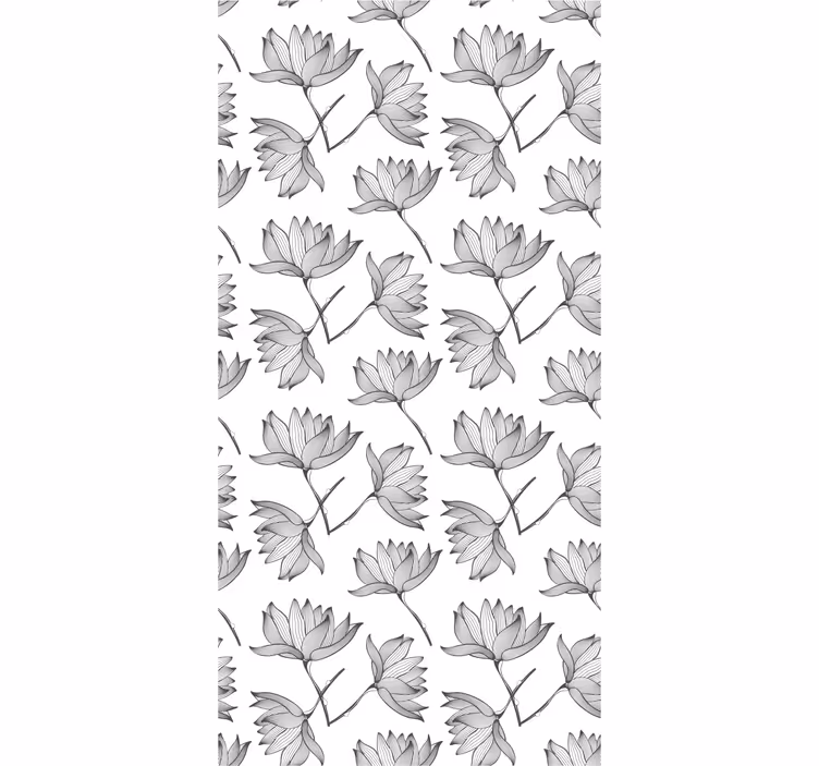 Botanical Sketches flower wallpaper - TenStickers