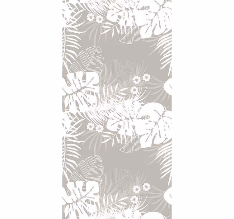 Botanical Silhouette leaf wallpaper - TenStickers