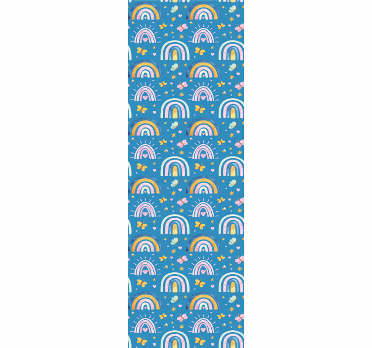 Butterfly Rainbow Patterns kids wallpaper - TenStickers