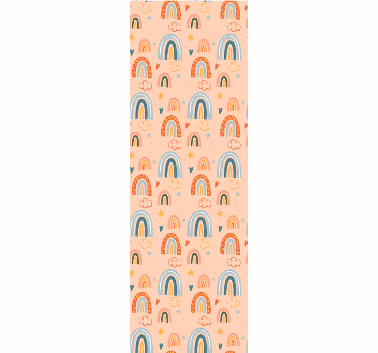 Pattern children theme rainbow kid wallpaper - TenStickers
