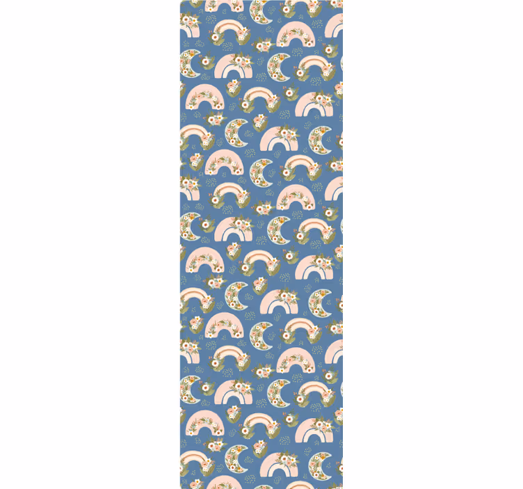 Floral Rainbows nursery wallpaper - TenStickers