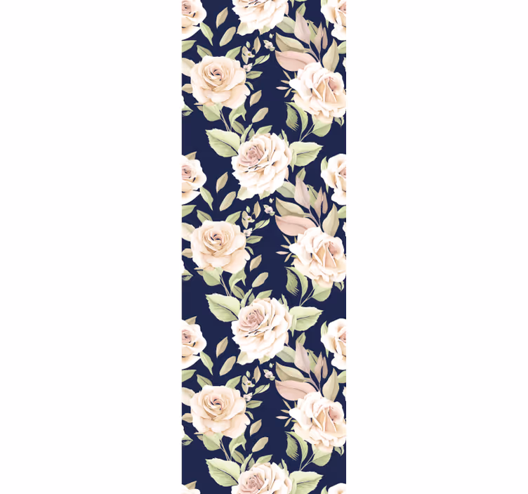 Refined Botanical Arrangement floral ornament wallpaper - TenStickers