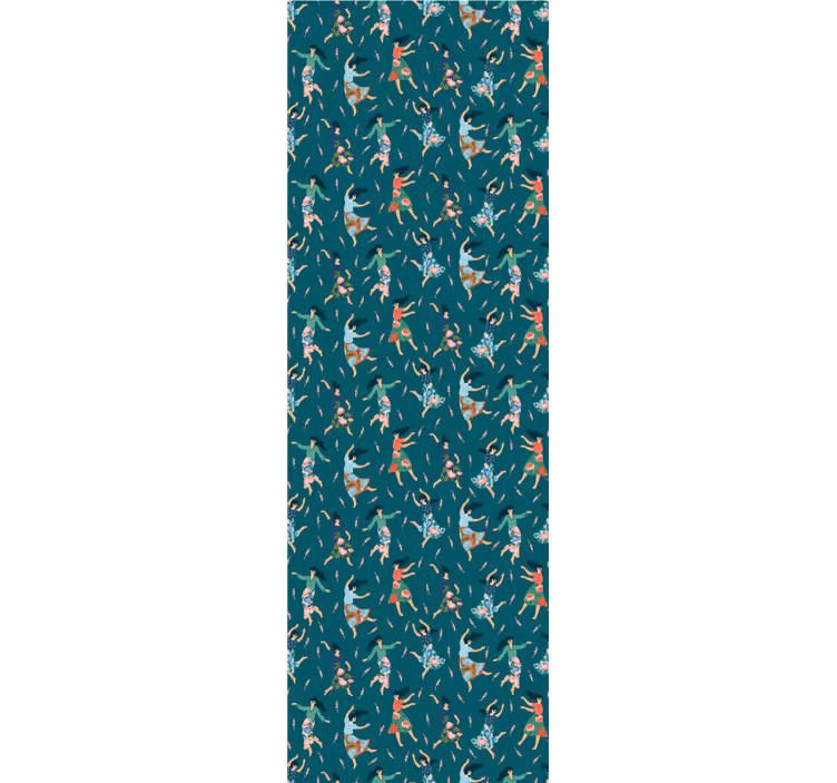 Dancing women with flower wallpaper - TenStickers