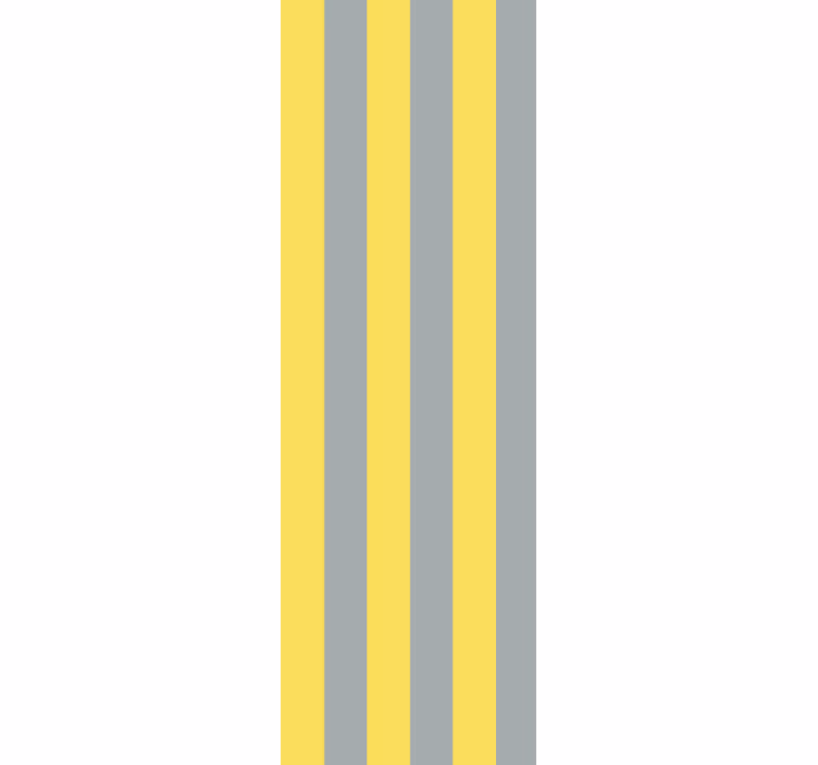 Yellow Gray Stripes horizontal wallpaper - TenStickers