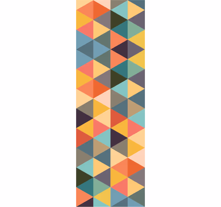 Colorful Triangles geometric wallpaper - TenStickers