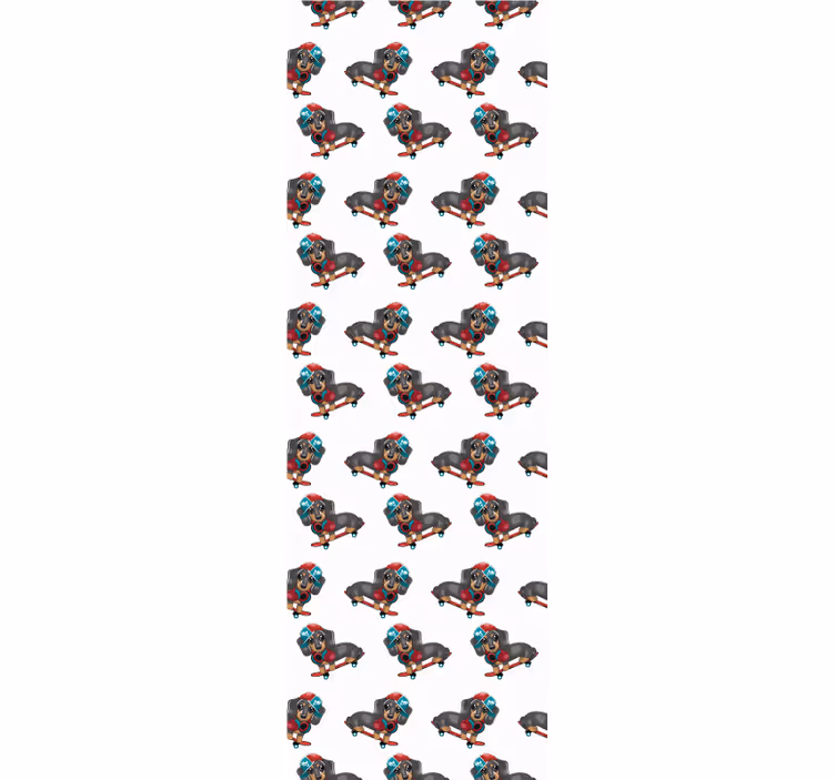 Canine Skateboarding dogs wallpaper - TenStickers