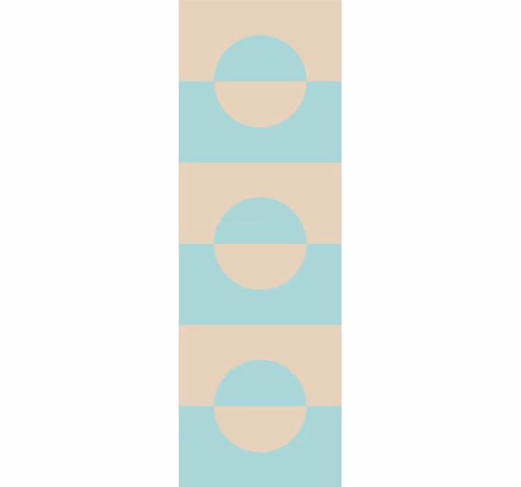 Light blue and beige circles Spotty Wallpaper - TenStickers
