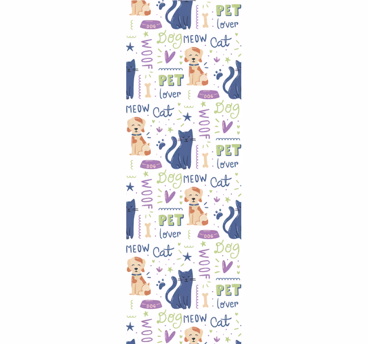 Pet Lover Pattern more animal wallpaper - TenStickers