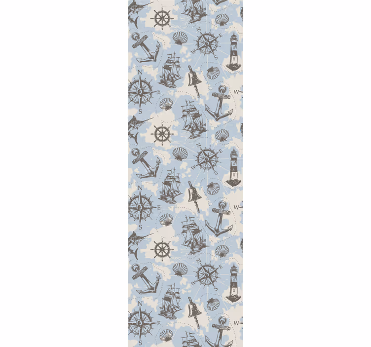Nautical Motifs living room wallpaper - TenStickers