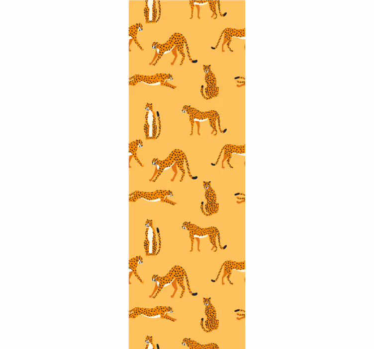 Playful Leopards animal wallpaper - TenStickers