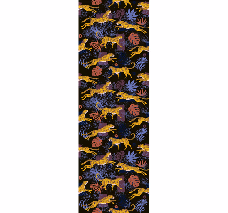 Jungle Fauna Mosaic animal wallpaper - TenStickers