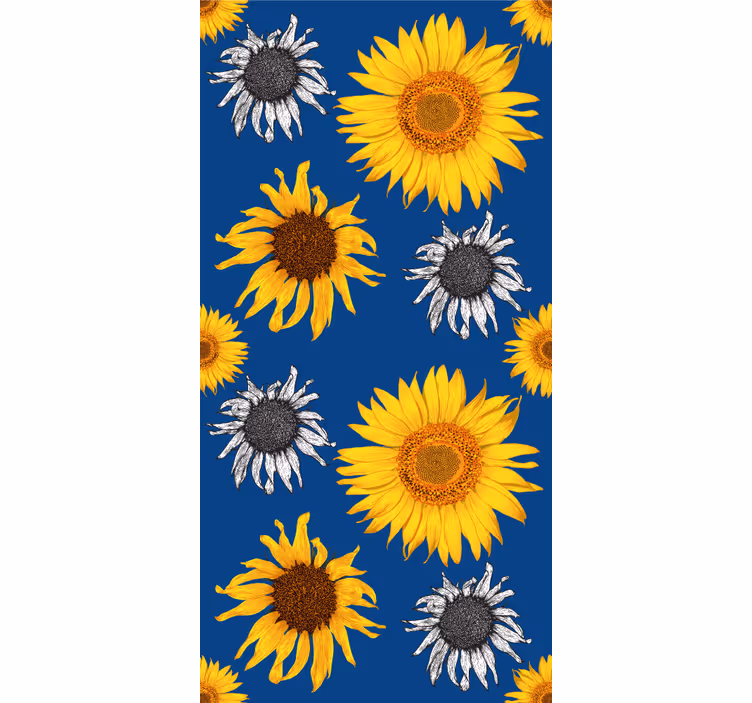 Sunflower Ensemble flower wallpaper - TenStickers